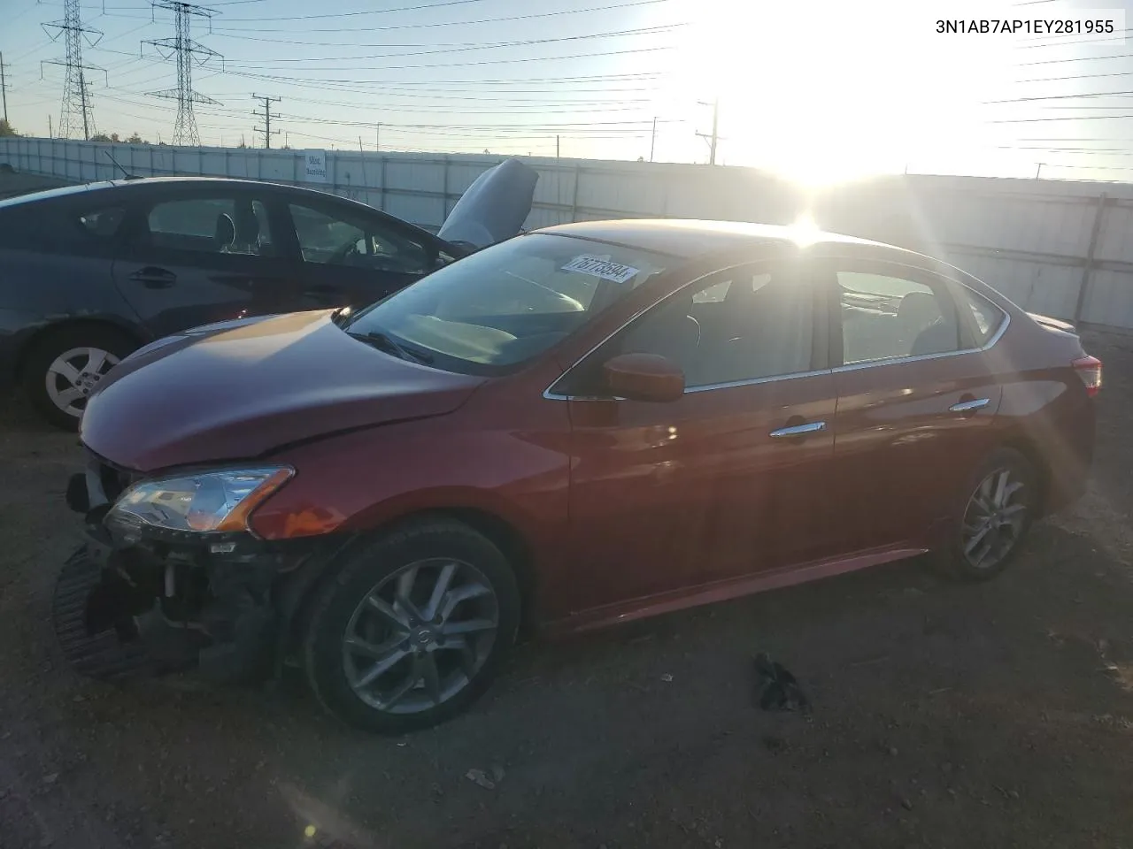 2014 Nissan Sentra S VIN: 3N1AB7AP1EY281955 Lot: 76773594