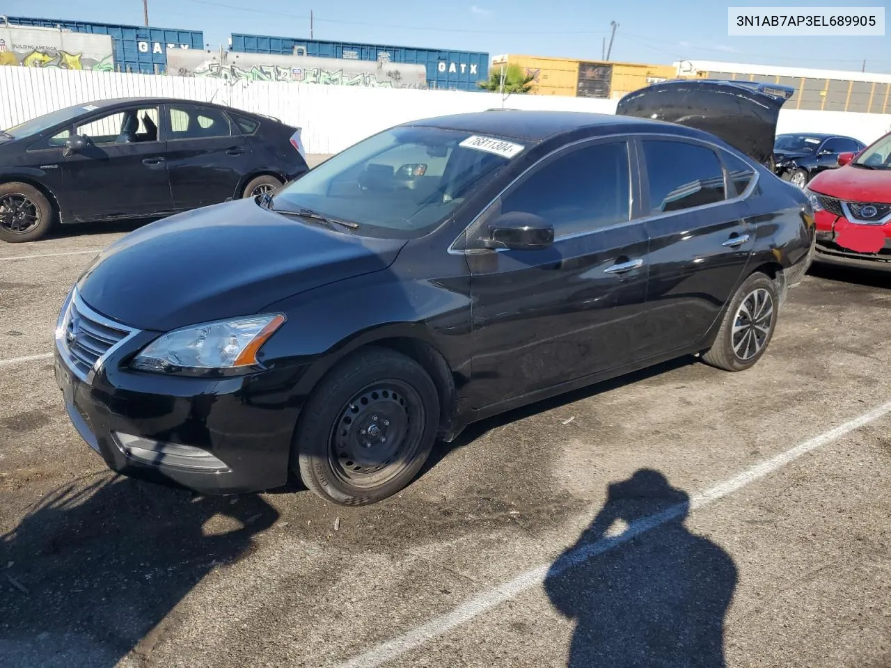 2014 Nissan Sentra S VIN: 3N1AB7AP3EL689905 Lot: 76811304