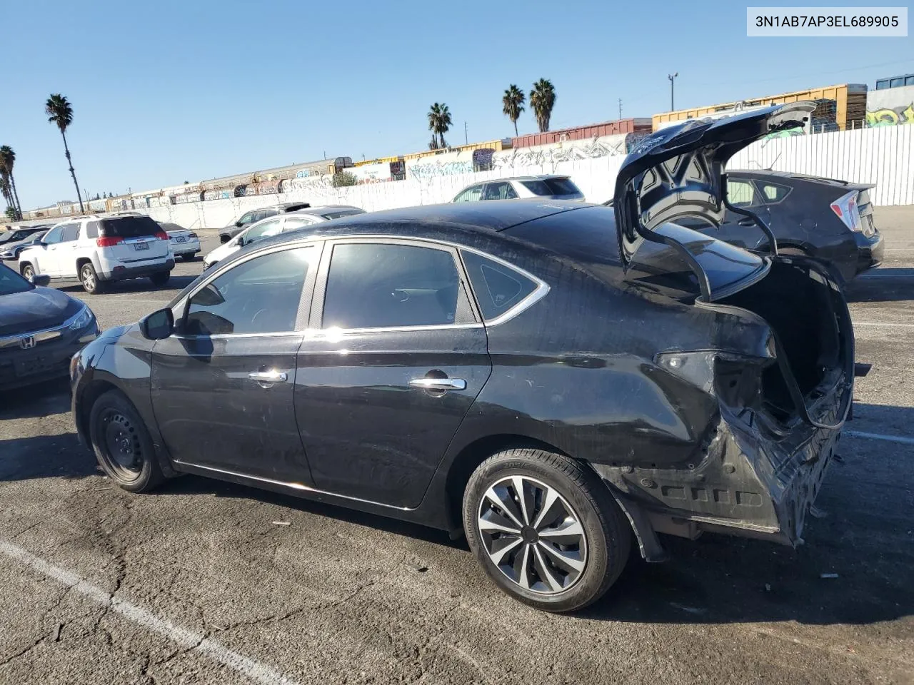 2014 Nissan Sentra S VIN: 3N1AB7AP3EL689905 Lot: 76811304