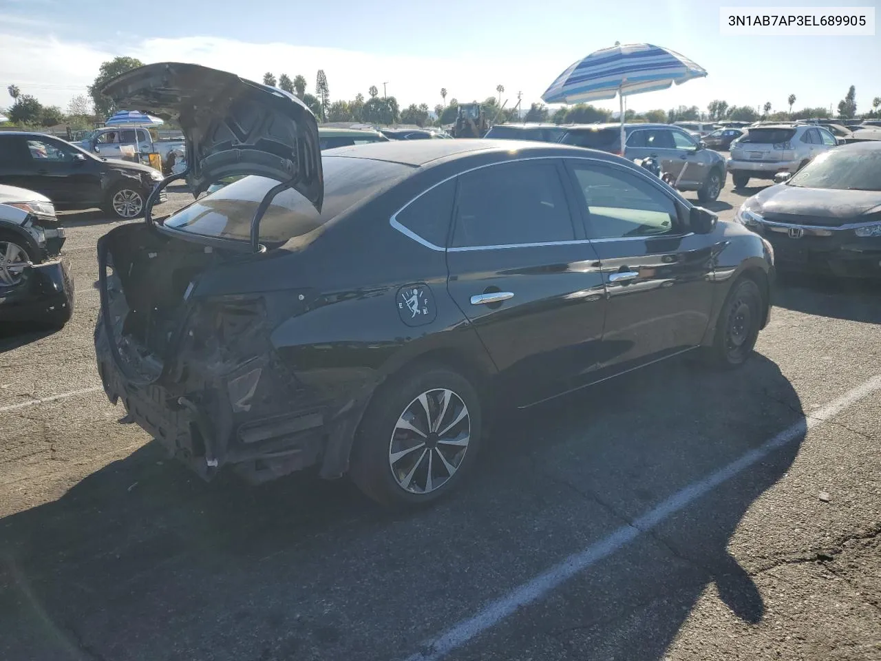 2014 Nissan Sentra S VIN: 3N1AB7AP3EL689905 Lot: 76811304