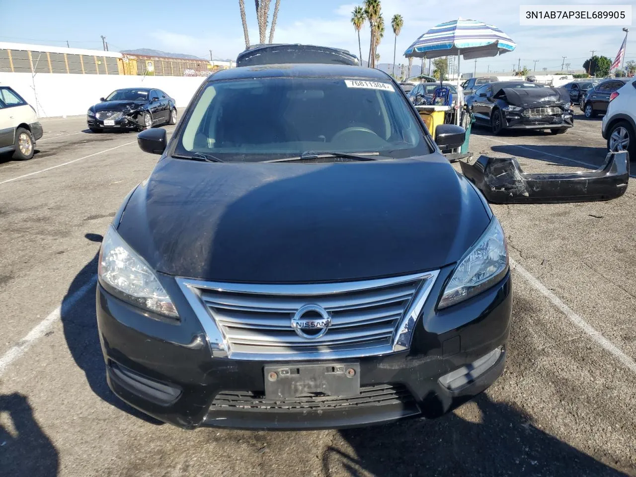 2014 Nissan Sentra S VIN: 3N1AB7AP3EL689905 Lot: 76811304