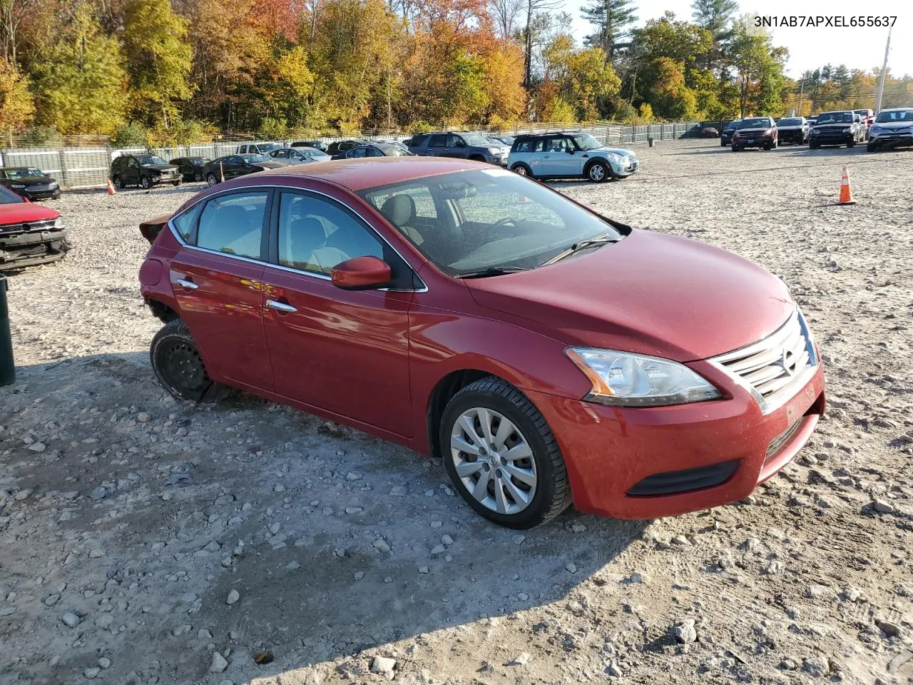 2014 Nissan Sentra S VIN: 3N1AB7APXEL655637 Lot: 76946964