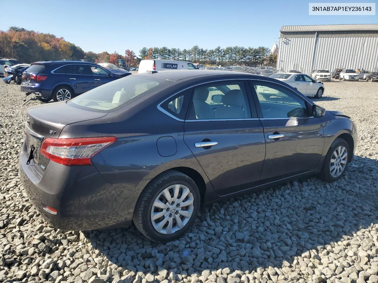 2014 Nissan Sentra S VIN: 3N1AB7AP1EY236143 Lot: 76994194