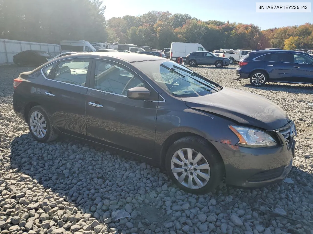 2014 Nissan Sentra S VIN: 3N1AB7AP1EY236143 Lot: 76994194