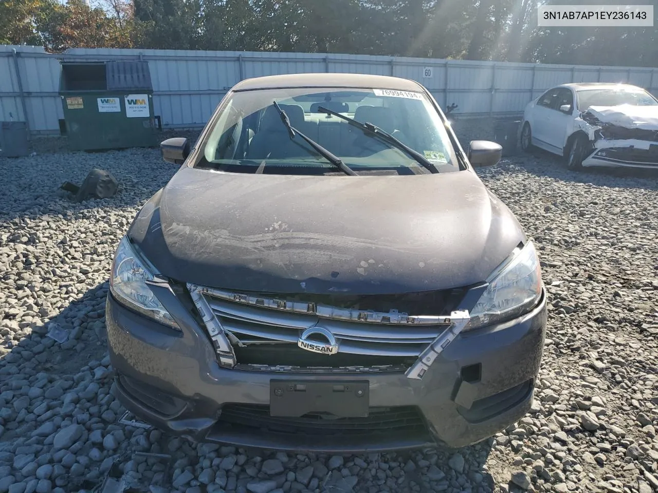 2014 Nissan Sentra S VIN: 3N1AB7AP1EY236143 Lot: 76994194