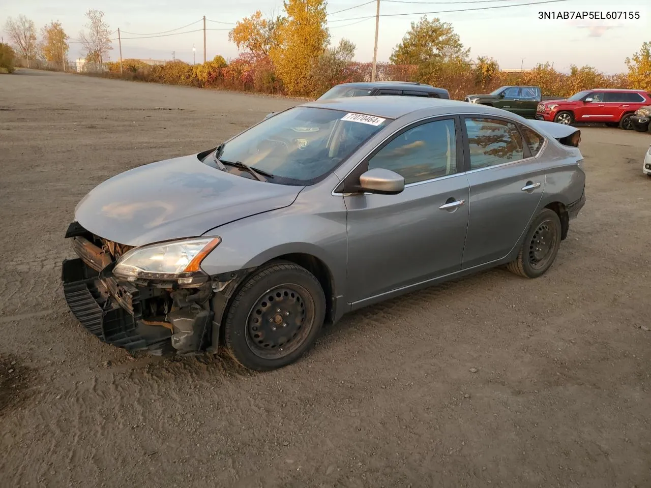 2014 Nissan Sentra S VIN: 3N1AB7AP5EL607155 Lot: 77070464