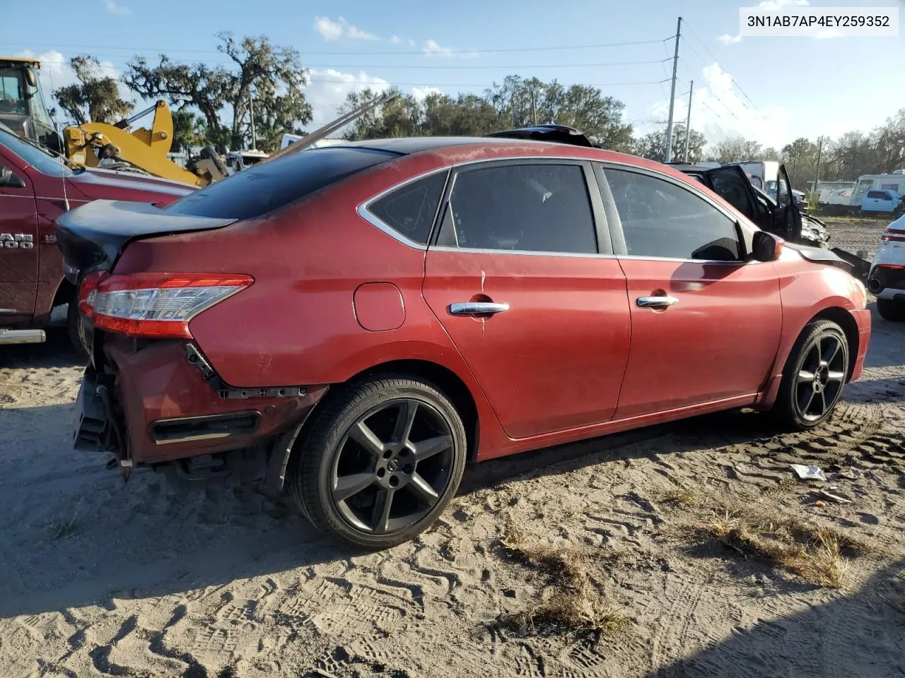 3N1AB7AP4EY259352 2014 Nissan Sentra S