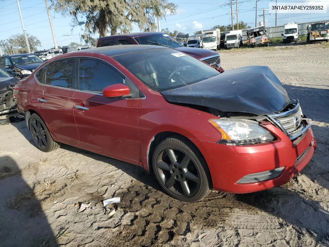 2014 Nissan Sentra S VIN: 3N1AB7AP4EY259352 Lot: 77256464