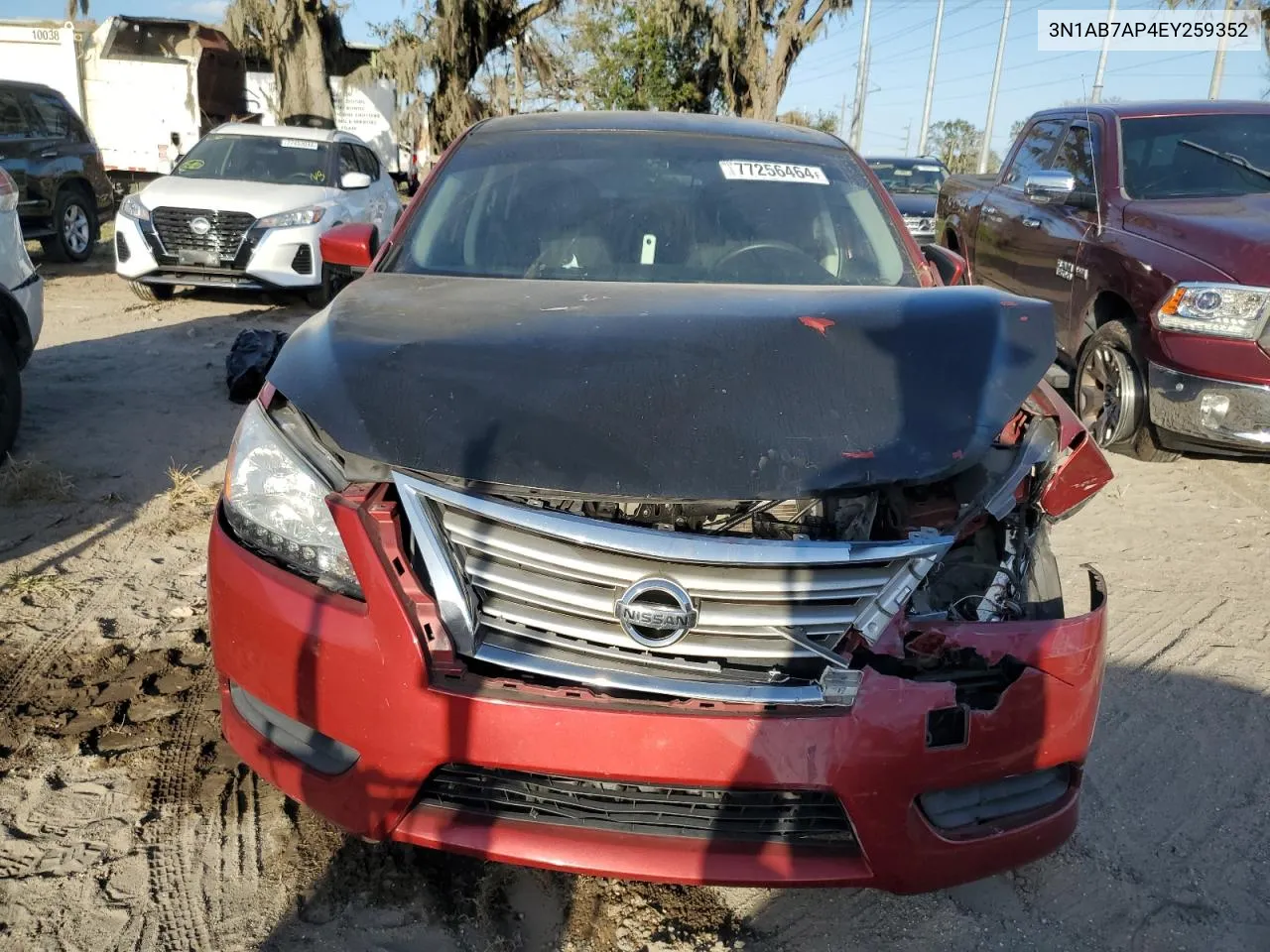 2014 Nissan Sentra S VIN: 3N1AB7AP4EY259352 Lot: 77256464