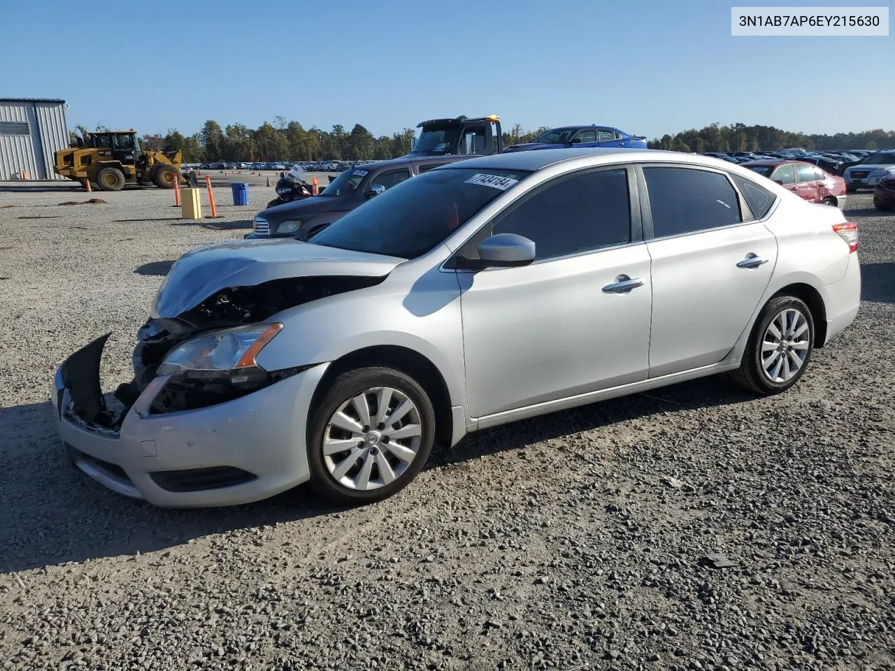 2014 Nissan Sentra S VIN: 3N1AB7AP6EY215630 Lot: 77434184