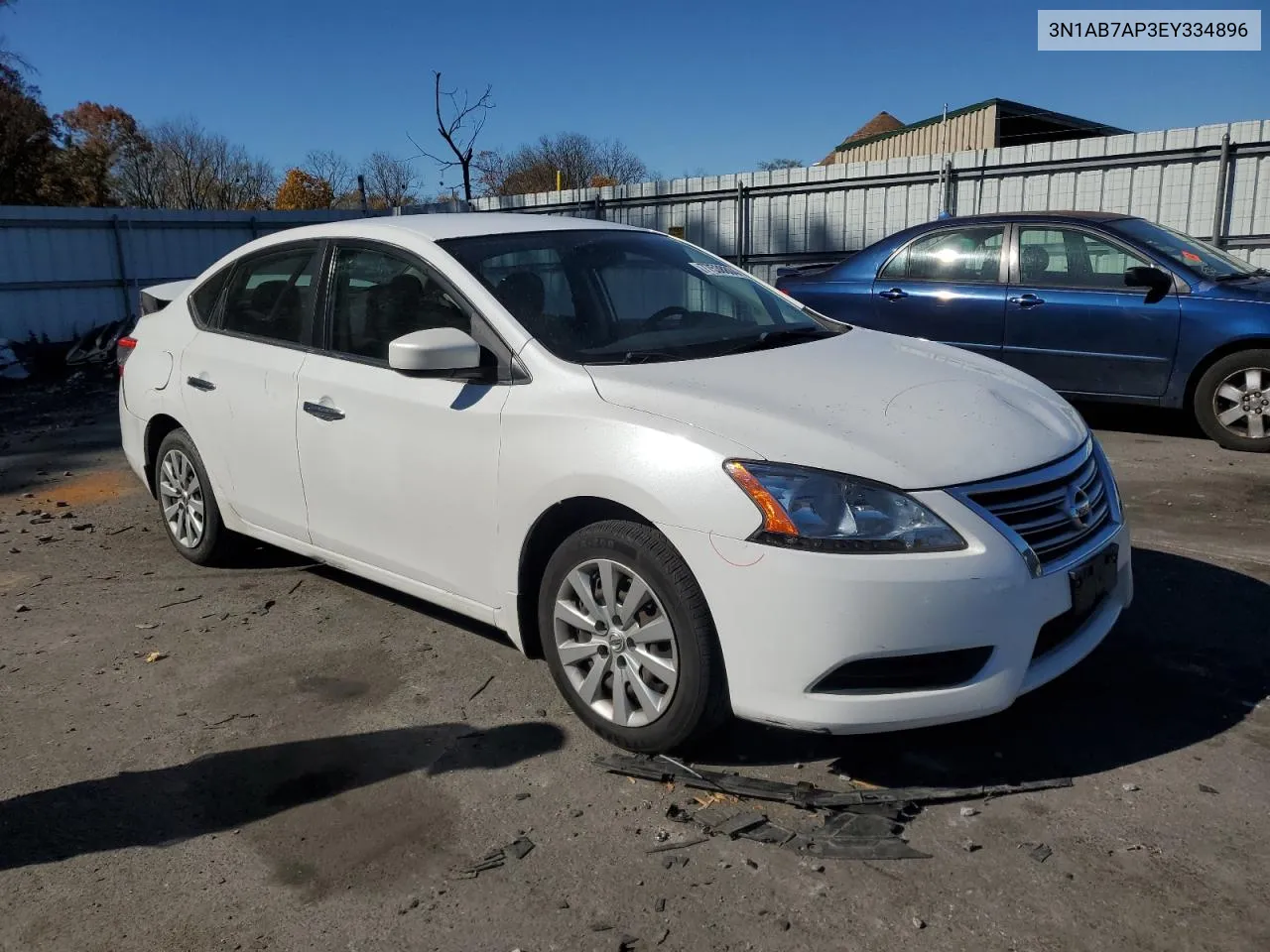 2014 Nissan Sentra S VIN: 3N1AB7AP3EY334896 Lot: 77538804