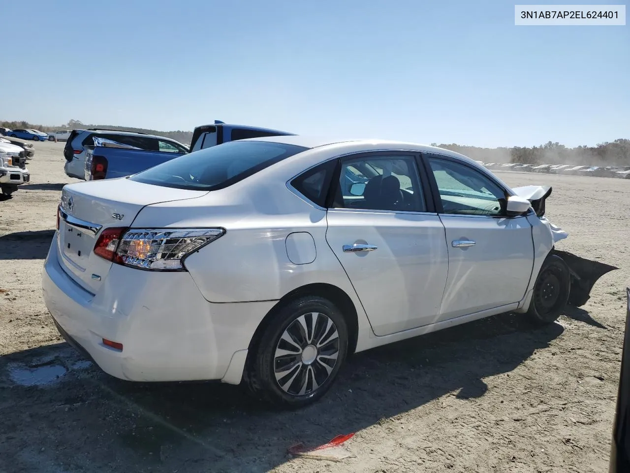 2014 Nissan Sentra S VIN: 3N1AB7AP2EL624401 Lot: 77553054