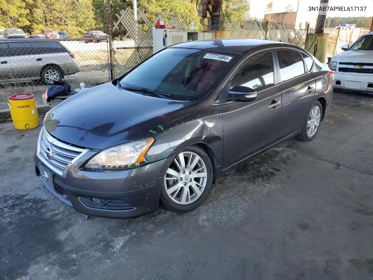 2014 Nissan Sentra S VIN: 3N1AB7AP9EL617137 Lot: 77771484