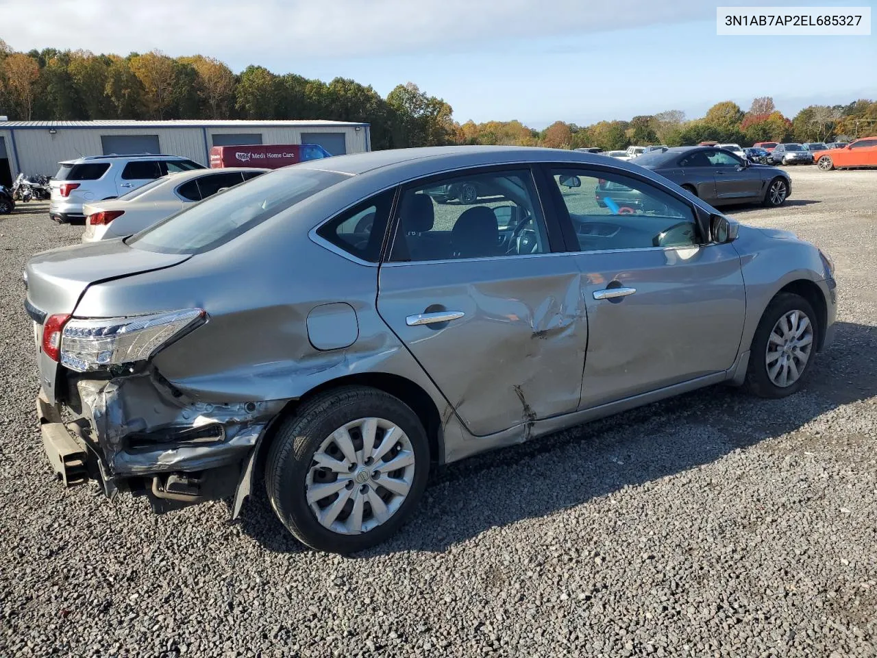 2014 Nissan Sentra S VIN: 3N1AB7AP2EL685327 Lot: 77969164