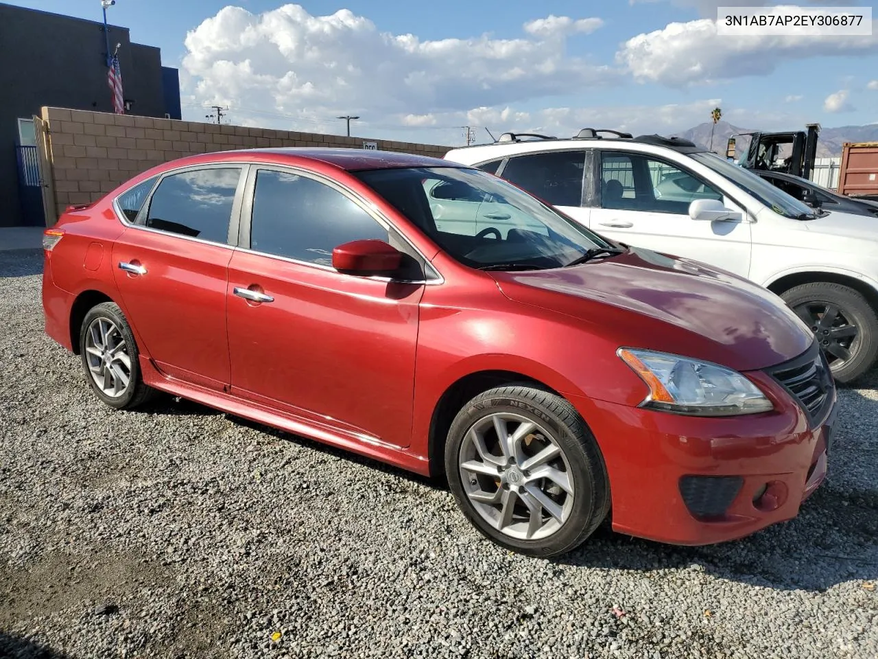 2014 Nissan Sentra S VIN: 3N1AB7AP2EY306877 Lot: 78280154