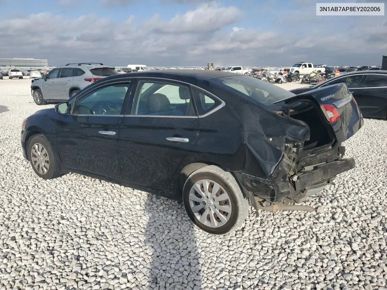 2014 Nissan Sentra S VIN: 3N1AB7AP8EY202006 Lot: 78370704