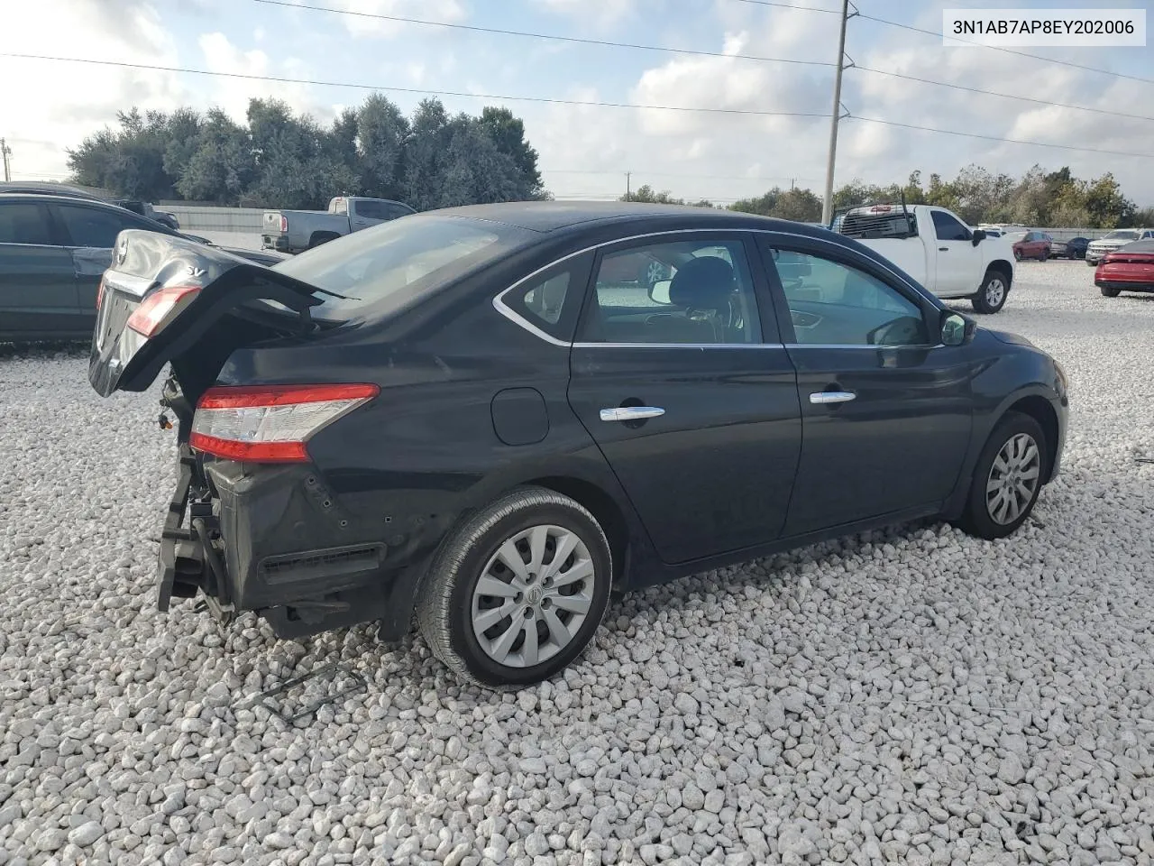 2014 Nissan Sentra S VIN: 3N1AB7AP8EY202006 Lot: 78370704