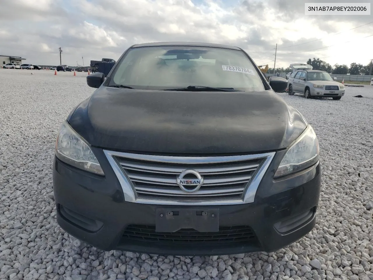 2014 Nissan Sentra S VIN: 3N1AB7AP8EY202006 Lot: 78370704