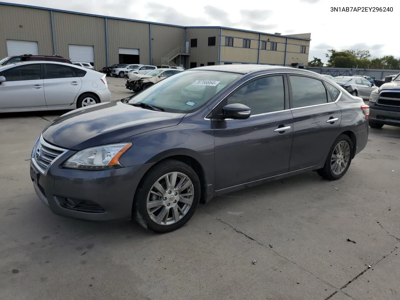 2014 Nissan Sentra S VIN: 3N1AB7AP2EY296240 Lot: 78756664