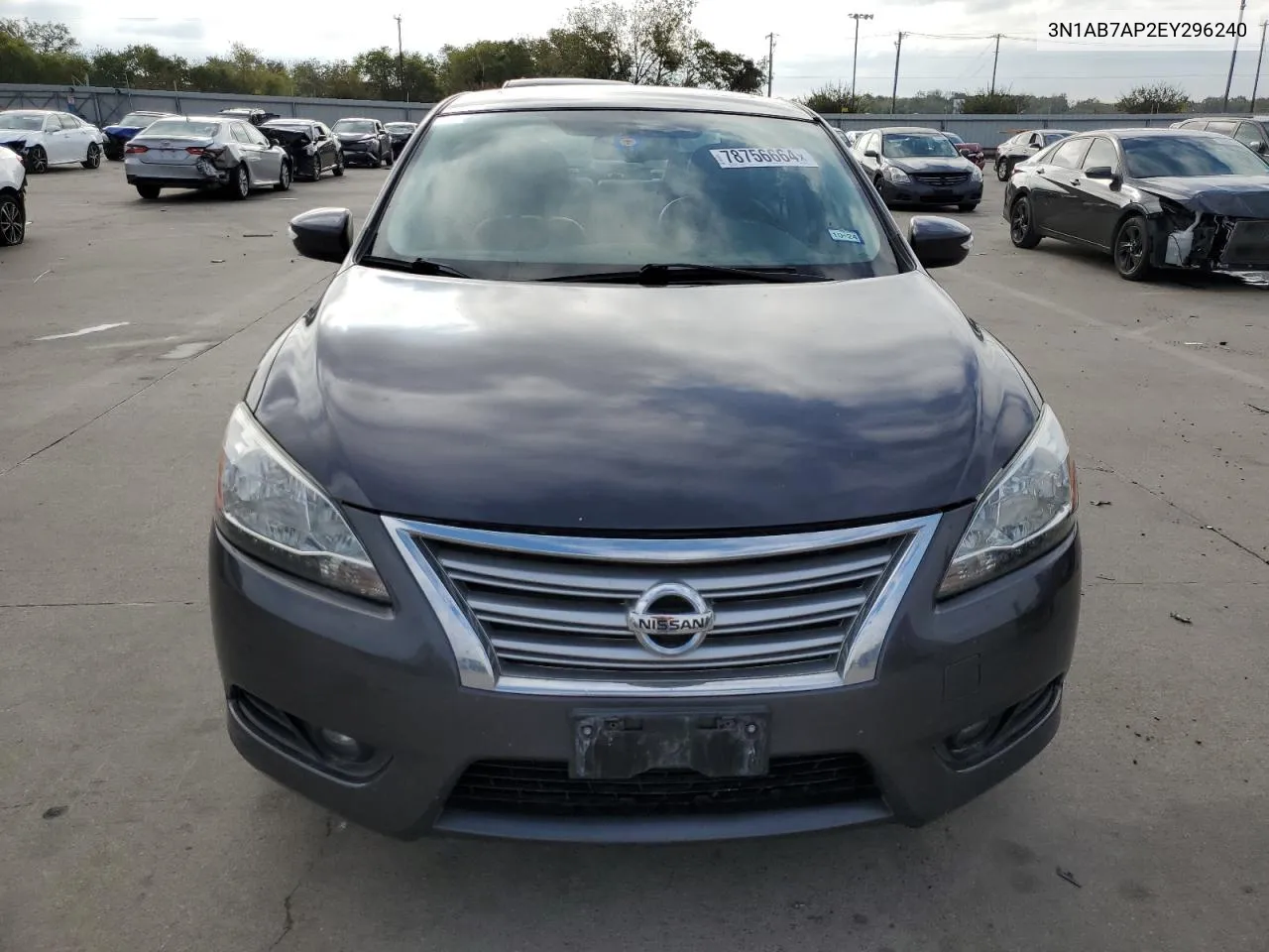 2014 Nissan Sentra S VIN: 3N1AB7AP2EY296240 Lot: 78756664