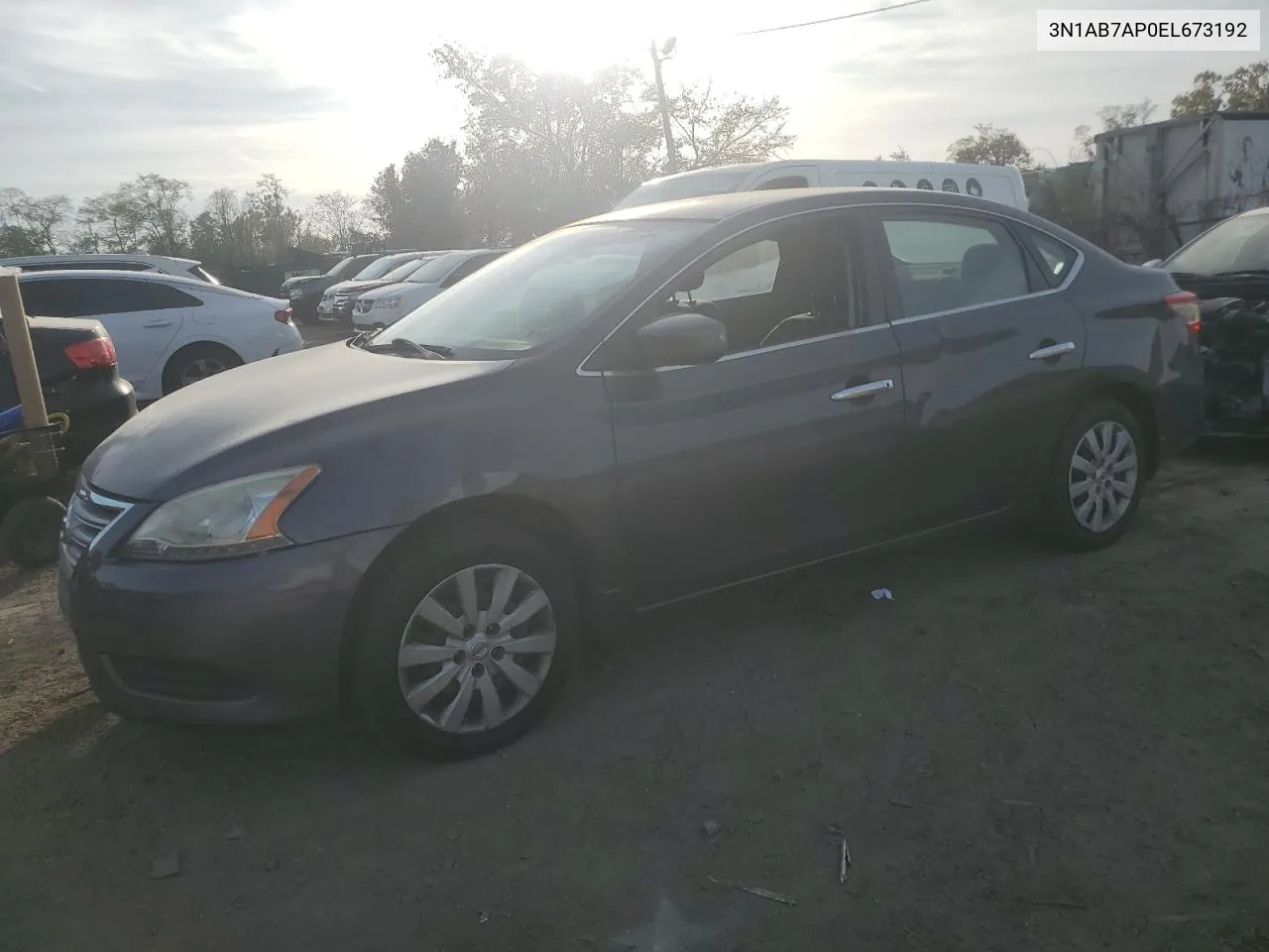 2014 Nissan Sentra S VIN: 3N1AB7AP0EL673192 Lot: 78781014