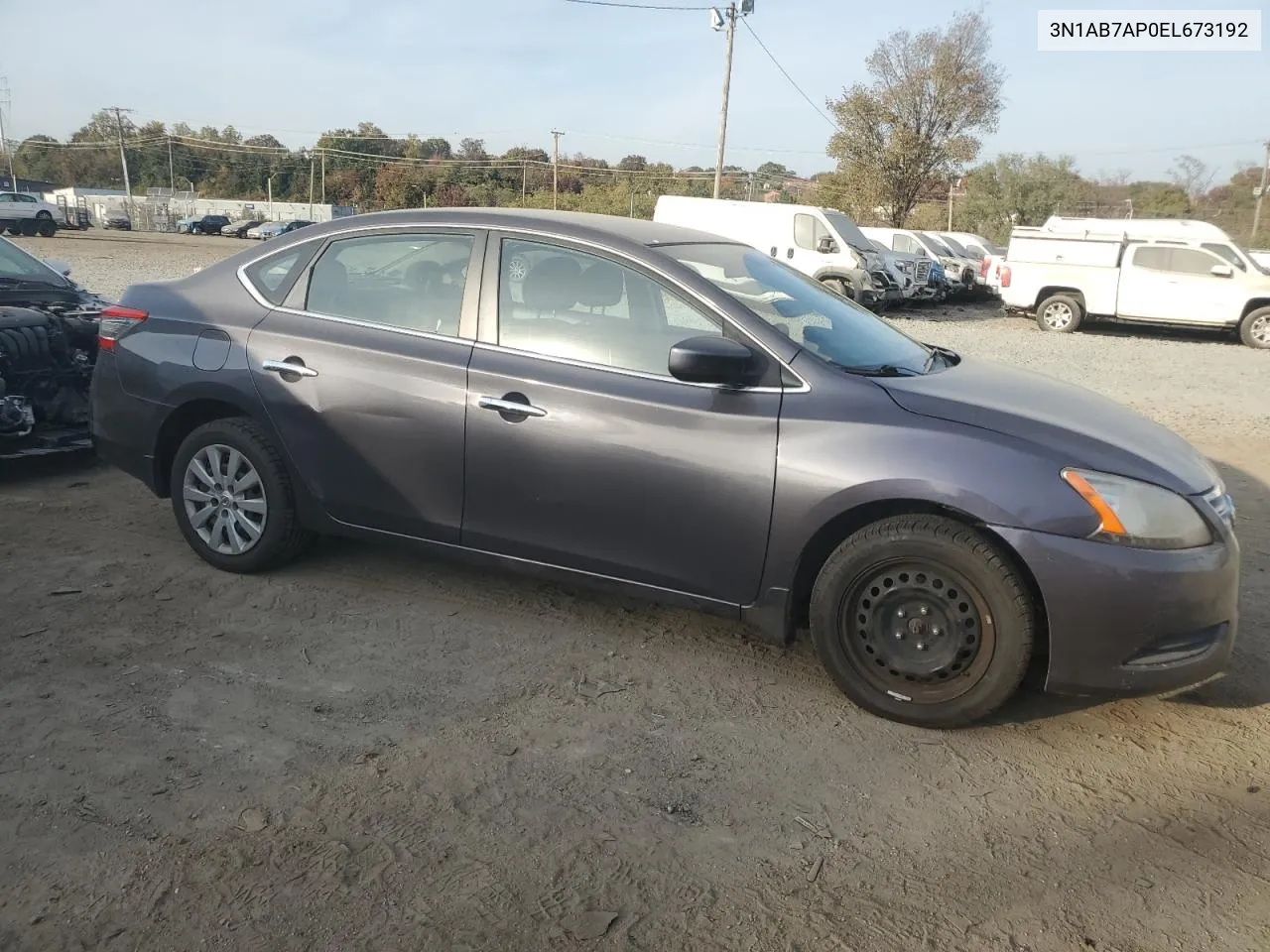 2014 Nissan Sentra S VIN: 3N1AB7AP0EL673192 Lot: 78781014