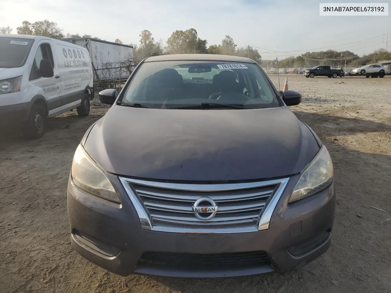 2014 Nissan Sentra S VIN: 3N1AB7AP0EL673192 Lot: 78781014