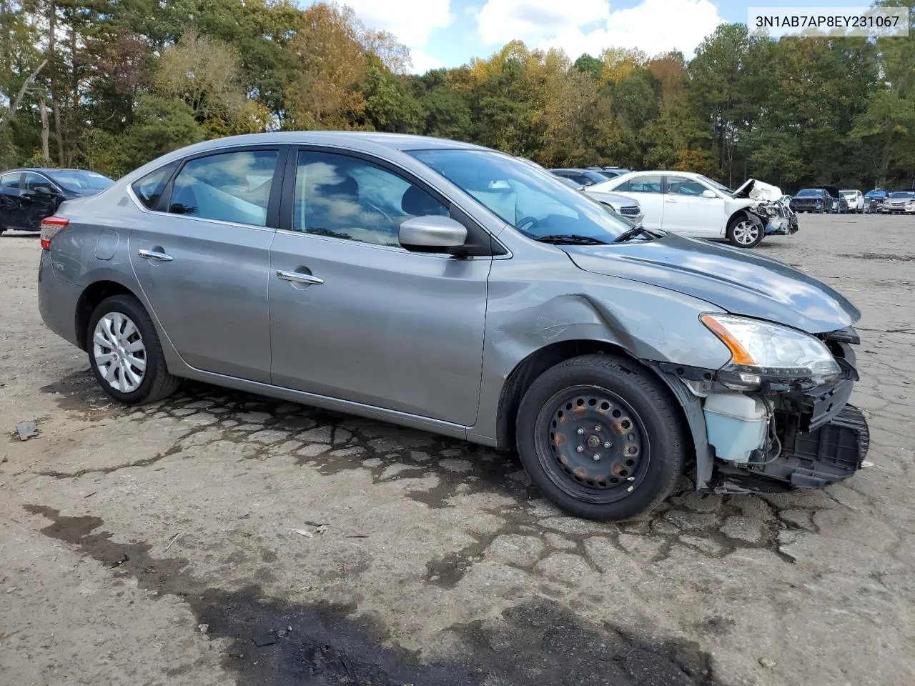 2014 Nissan Sentra S VIN: 3N1AB7AP8EY231067 Lot: 78811004