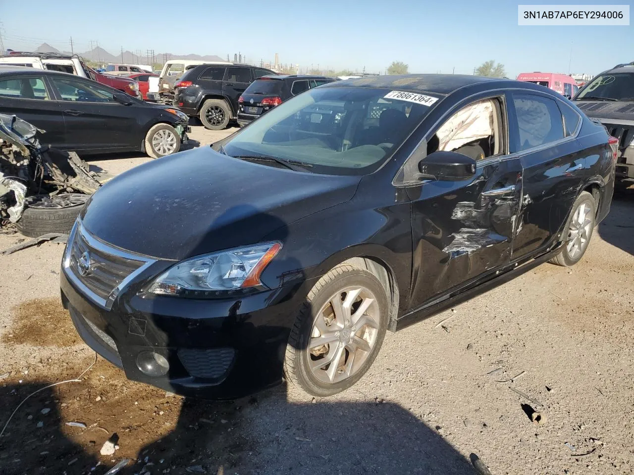 2014 Nissan Sentra S VIN: 3N1AB7AP6EY294006 Lot: 78861364