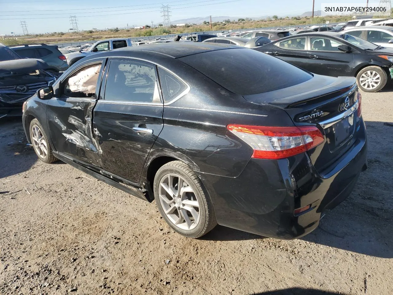 2014 Nissan Sentra S VIN: 3N1AB7AP6EY294006 Lot: 78861364