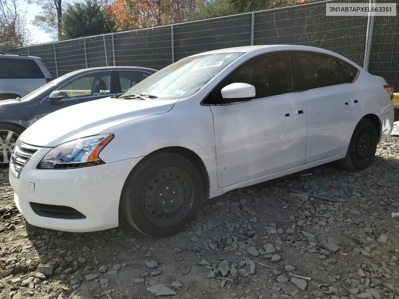 3N1AB7APXEL663351 2014 Nissan Sentra S