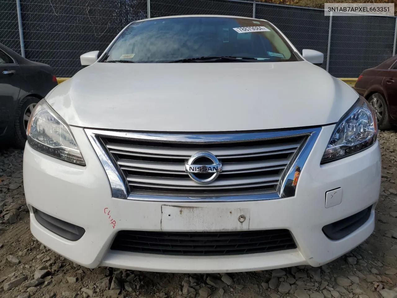 3N1AB7APXEL663351 2014 Nissan Sentra S