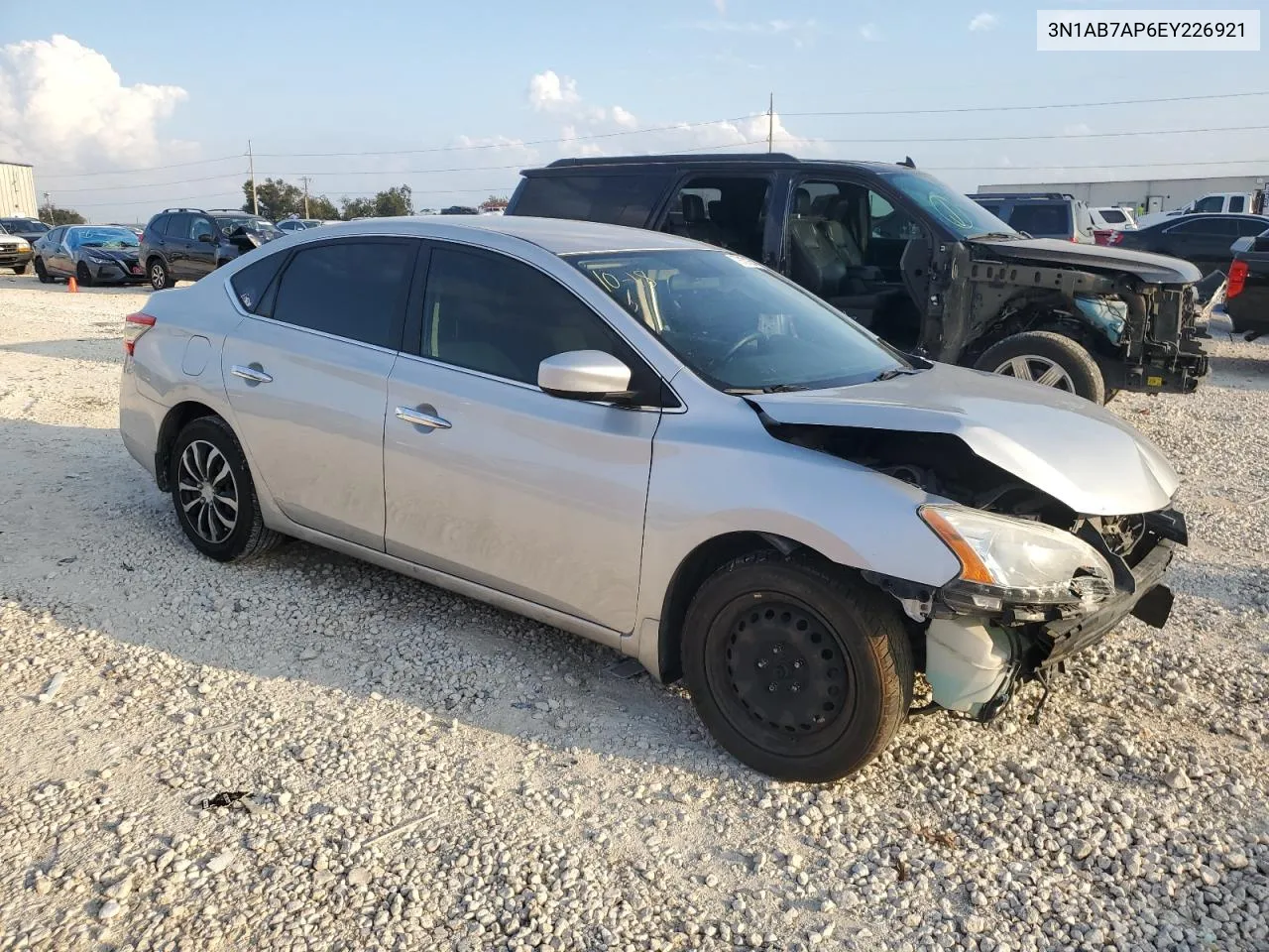 2014 Nissan Sentra S VIN: 3N1AB7AP6EY226921 Lot: 79131054