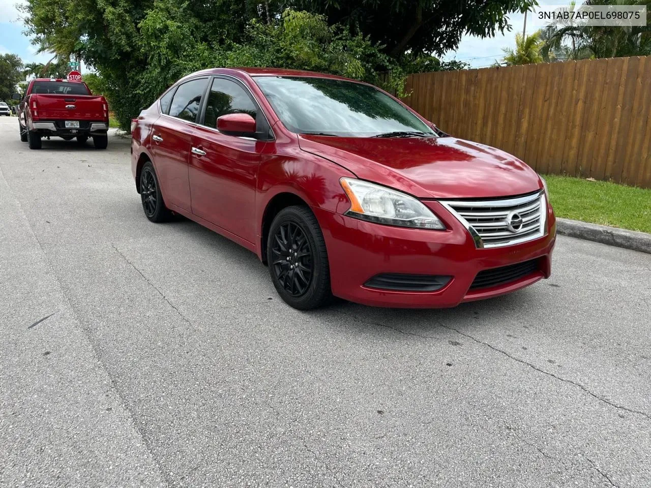 3N1AB7AP0EL698075 2014 Nissan Sentra S