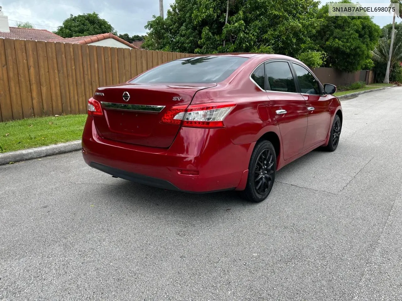 3N1AB7AP0EL698075 2014 Nissan Sentra S