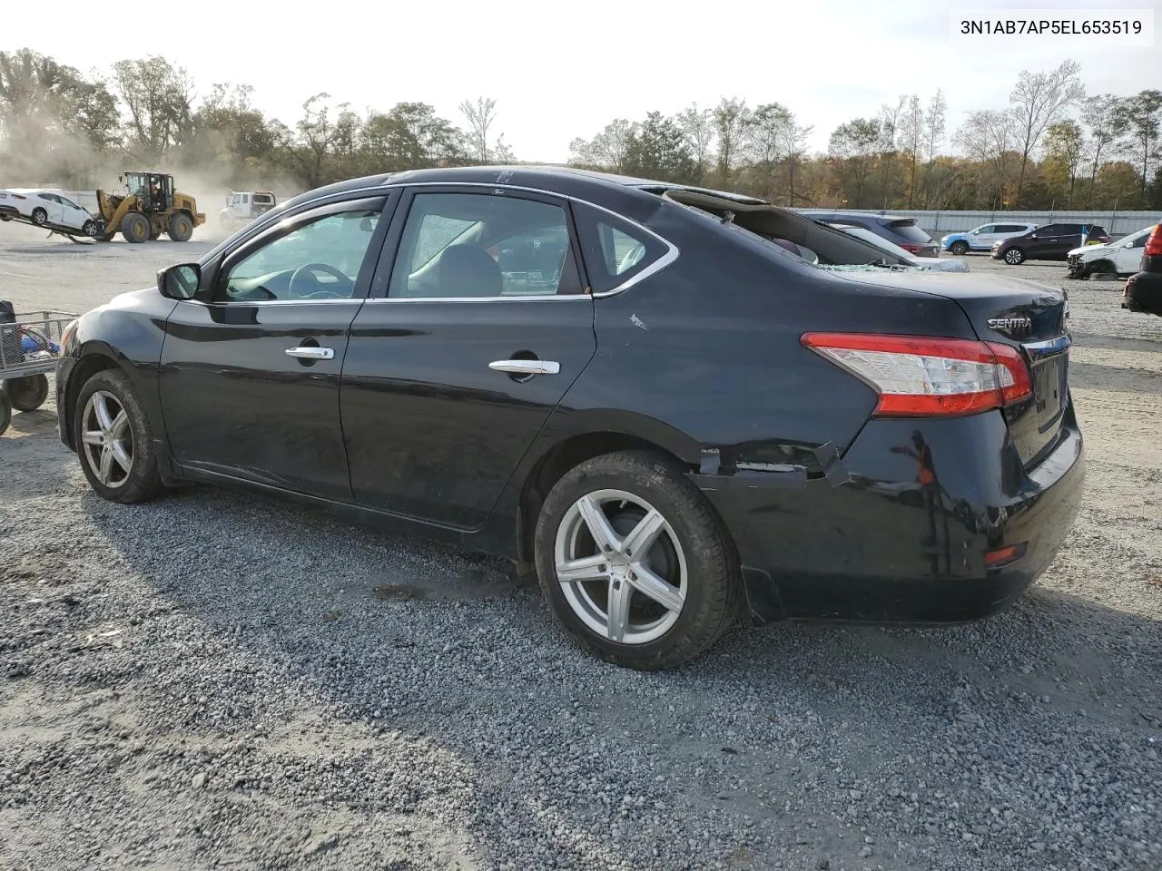 2014 Nissan Sentra S VIN: 3N1AB7AP5EL653519 Lot: 79271584