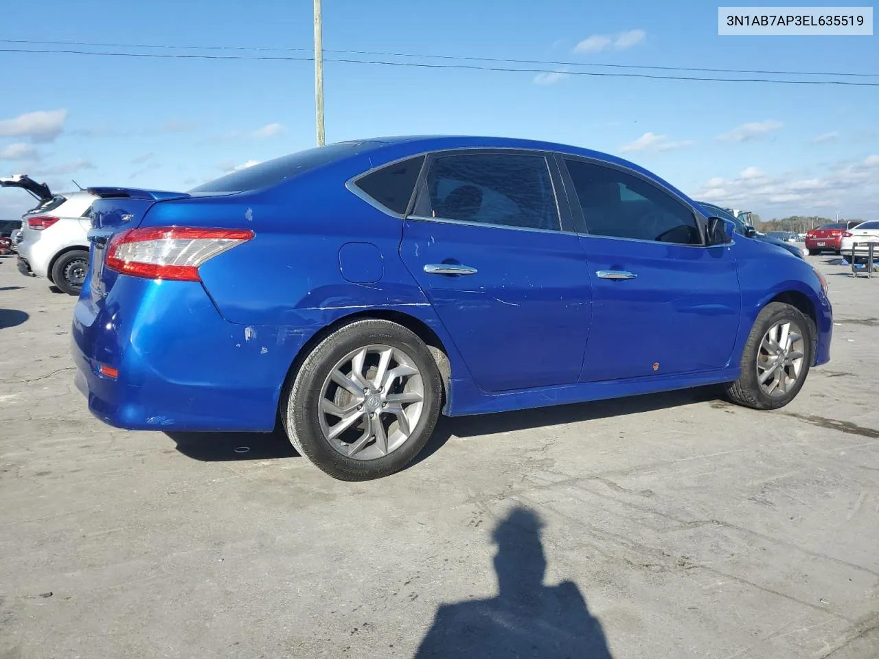 2014 Nissan Sentra S VIN: 3N1AB7AP3EL635519 Lot: 79466074