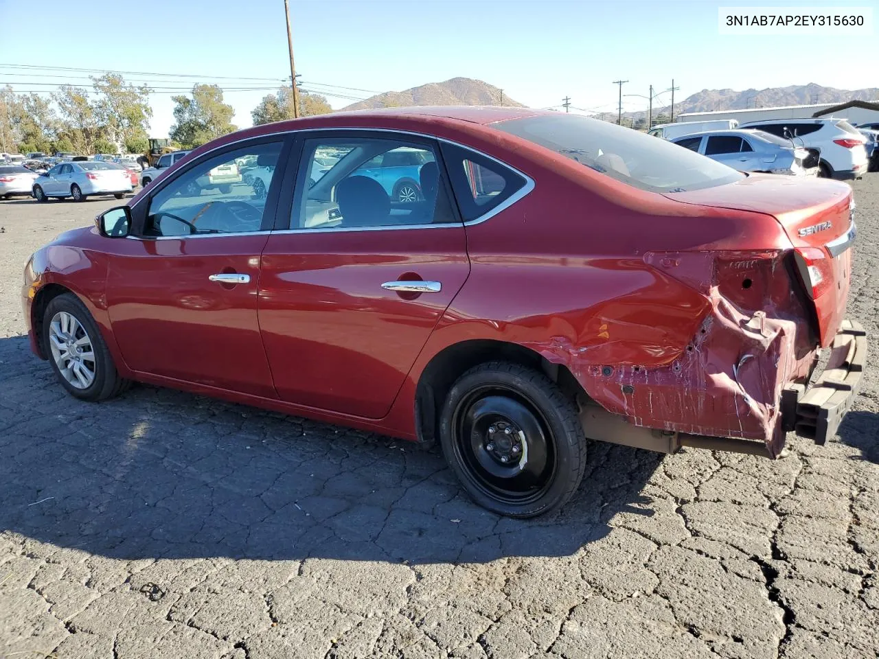 2014 Nissan Sentra S VIN: 3N1AB7AP2EY315630 Lot: 79843414