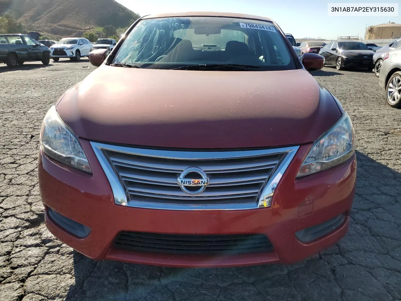 2014 Nissan Sentra S VIN: 3N1AB7AP2EY315630 Lot: 79843414