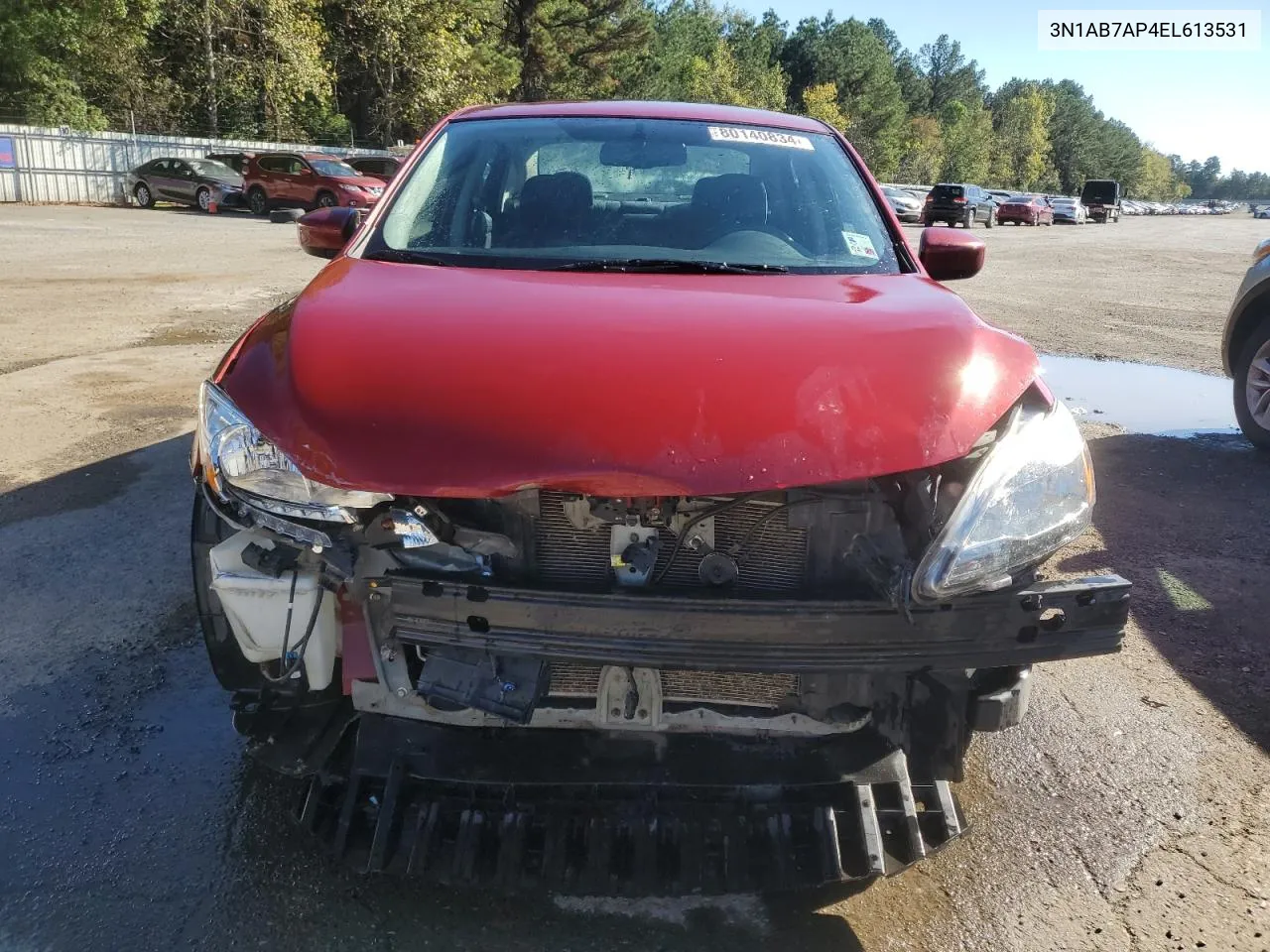 2014 Nissan Sentra S VIN: 3N1AB7AP4EL613531 Lot: 80140834