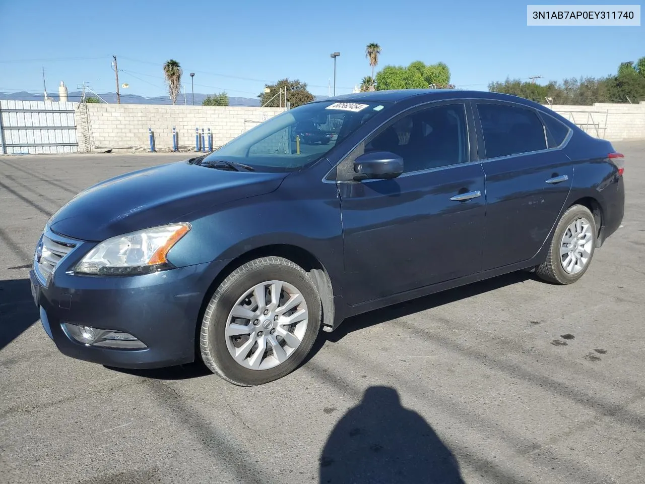 2014 Nissan Sentra S VIN: 3N1AB7AP0EY311740 Lot: 80562454