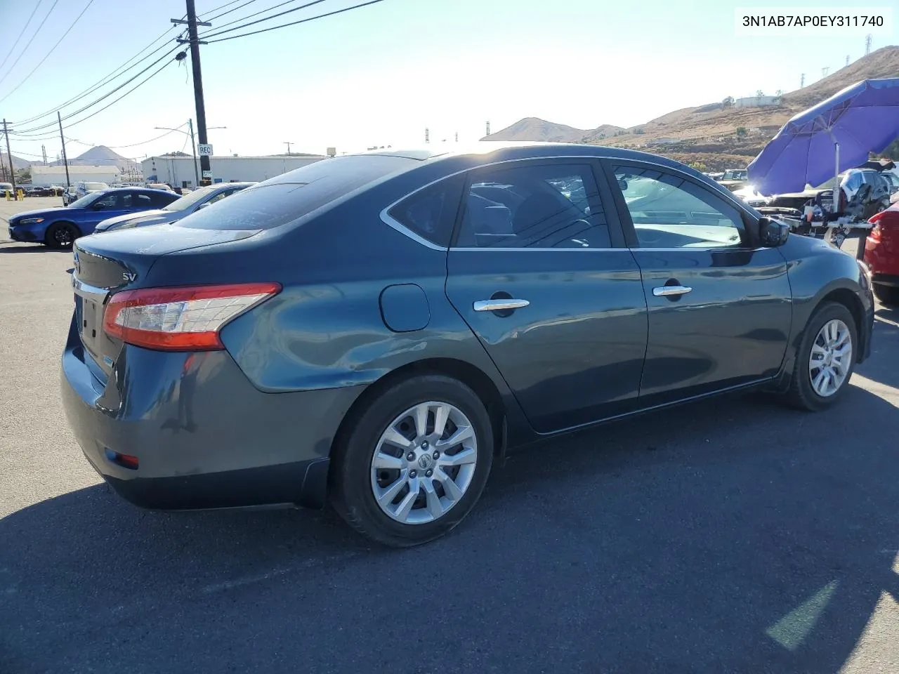 2014 Nissan Sentra S VIN: 3N1AB7AP0EY311740 Lot: 80562454