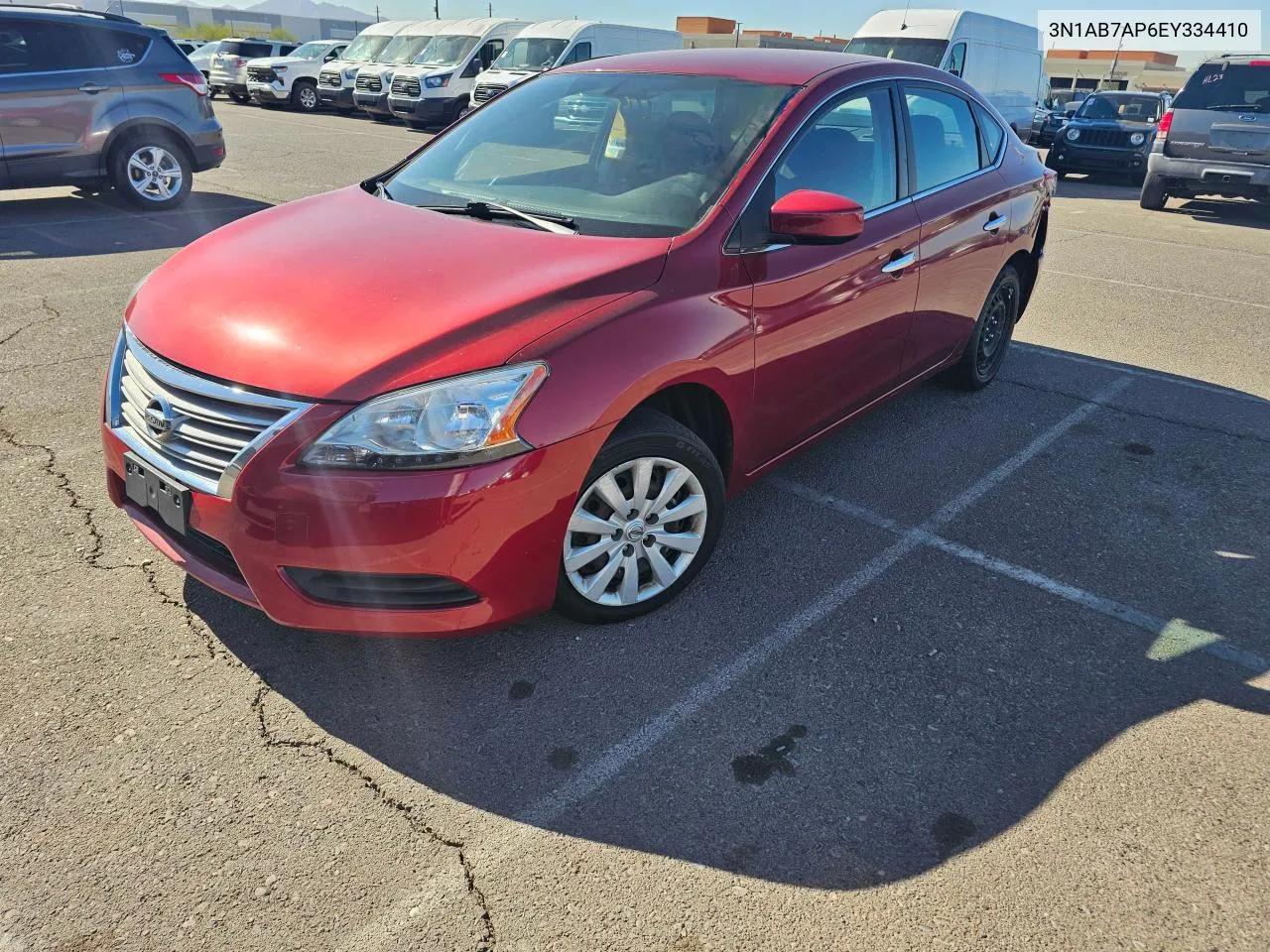 2014 Nissan Sentra S VIN: 3N1AB7AP6EY334410 Lot: 81003094