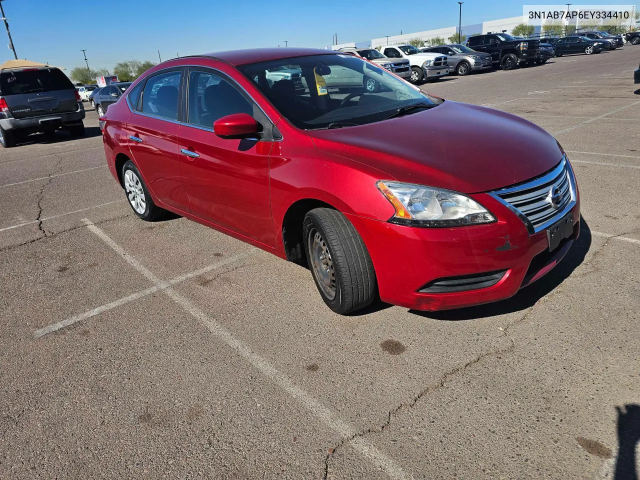 2014 Nissan Sentra S VIN: 3N1AB7AP6EY334410 Lot: 81003094