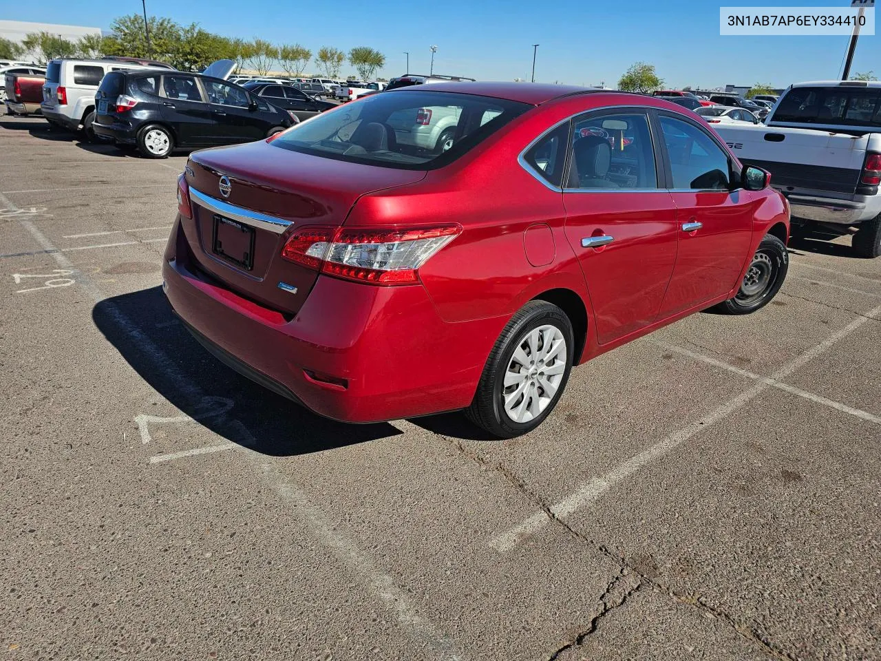 2014 Nissan Sentra S VIN: 3N1AB7AP6EY334410 Lot: 81003094