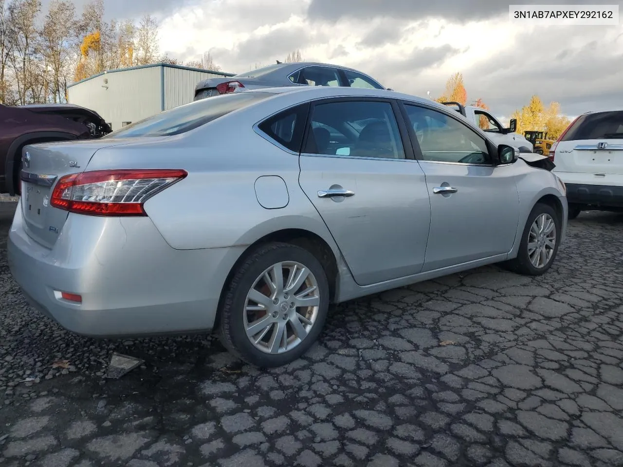 2014 Nissan Sentra S VIN: 3N1AB7APXEY292162 Lot: 81165394