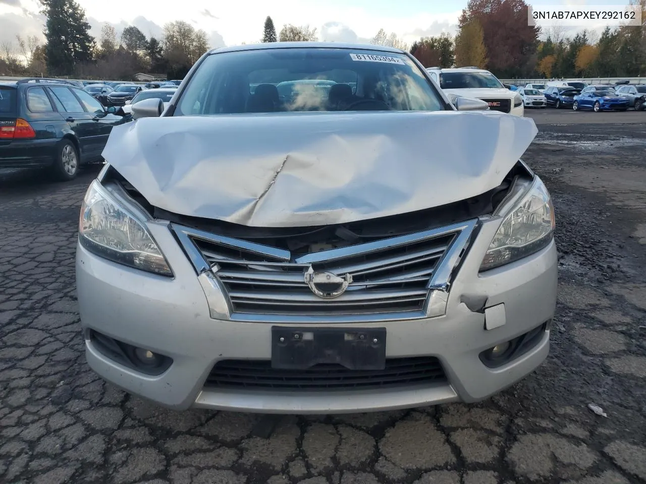 2014 Nissan Sentra S VIN: 3N1AB7APXEY292162 Lot: 81165394