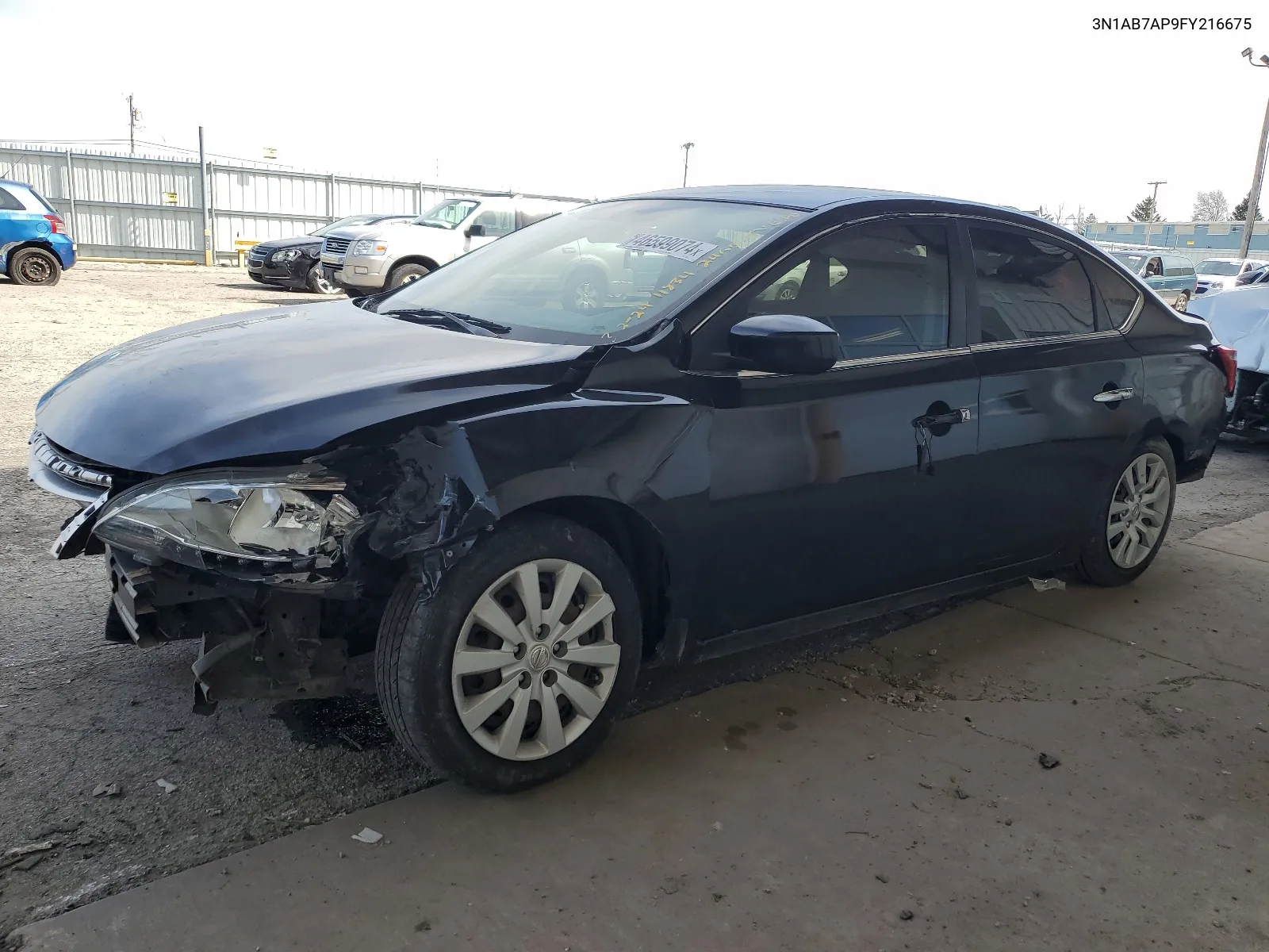 2015 Nissan Sentra S VIN: 3N1AB7AP9FY216675 Lot: 46599074