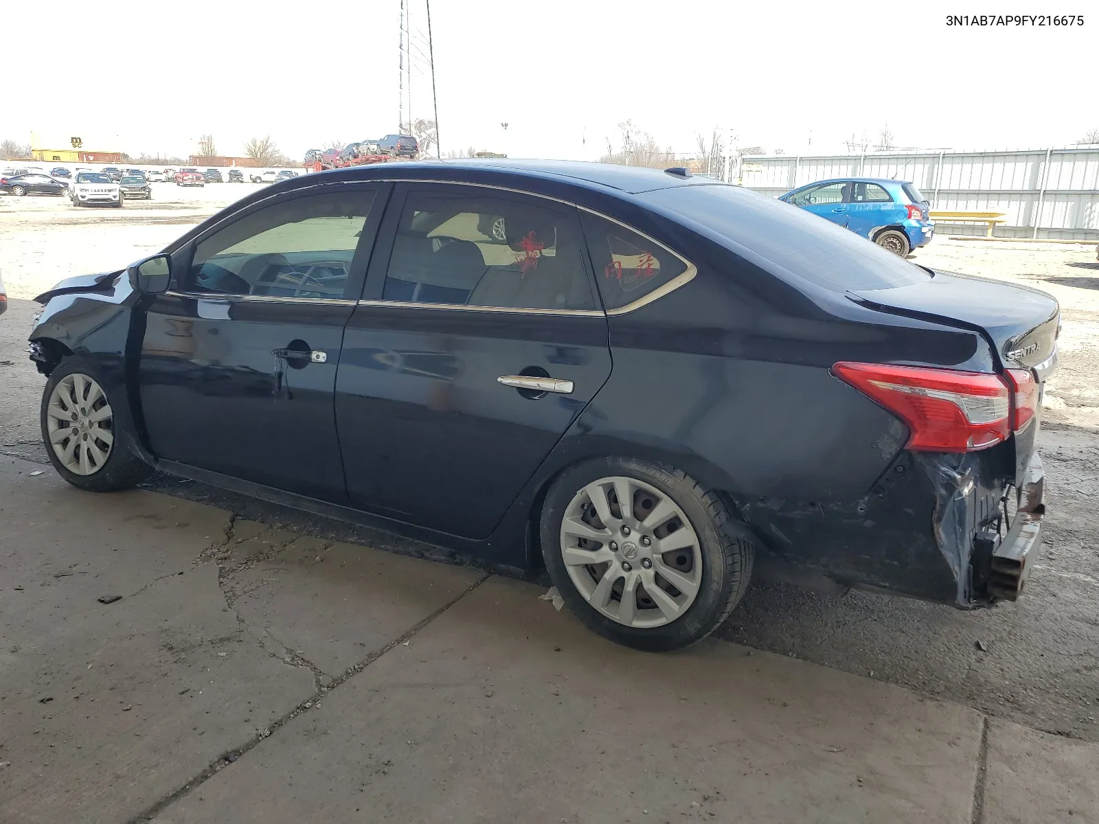 2015 Nissan Sentra S VIN: 3N1AB7AP9FY216675 Lot: 46599074