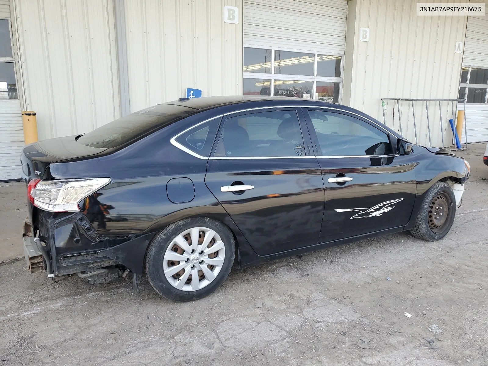 2015 Nissan Sentra S VIN: 3N1AB7AP9FY216675 Lot: 46599074